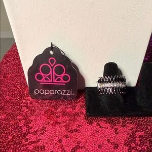 Paparazzi Silver and Black Hair Clip